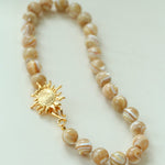Sun Golden Conch Shell Bead Necklace gembea jewelry
