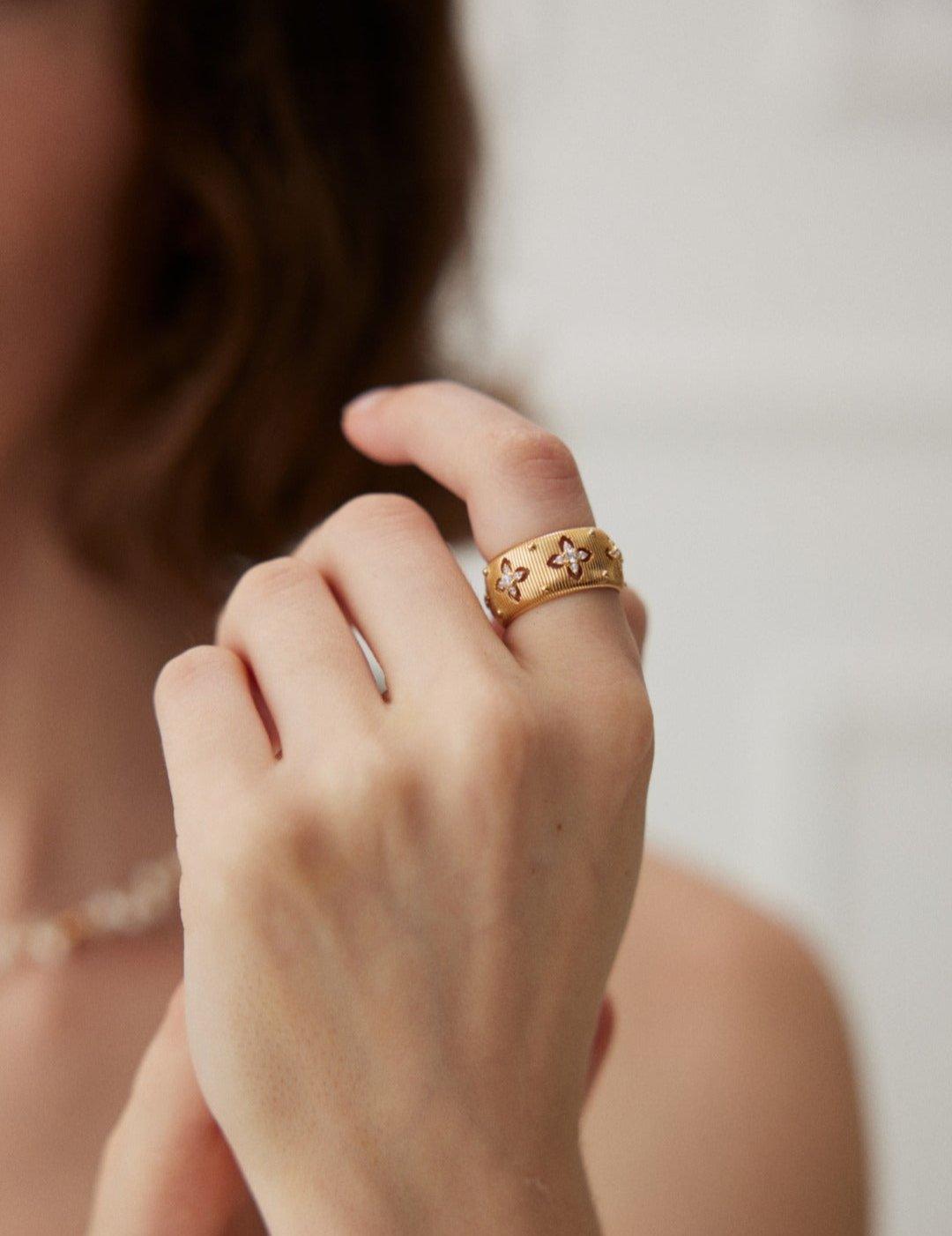 Zircon Gemstone Sterling Silver Open Rings - Gembea Jewelry