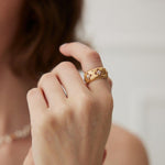 Zircon Gemstone Sterling Silver Open Rings - Gembea Jewelry