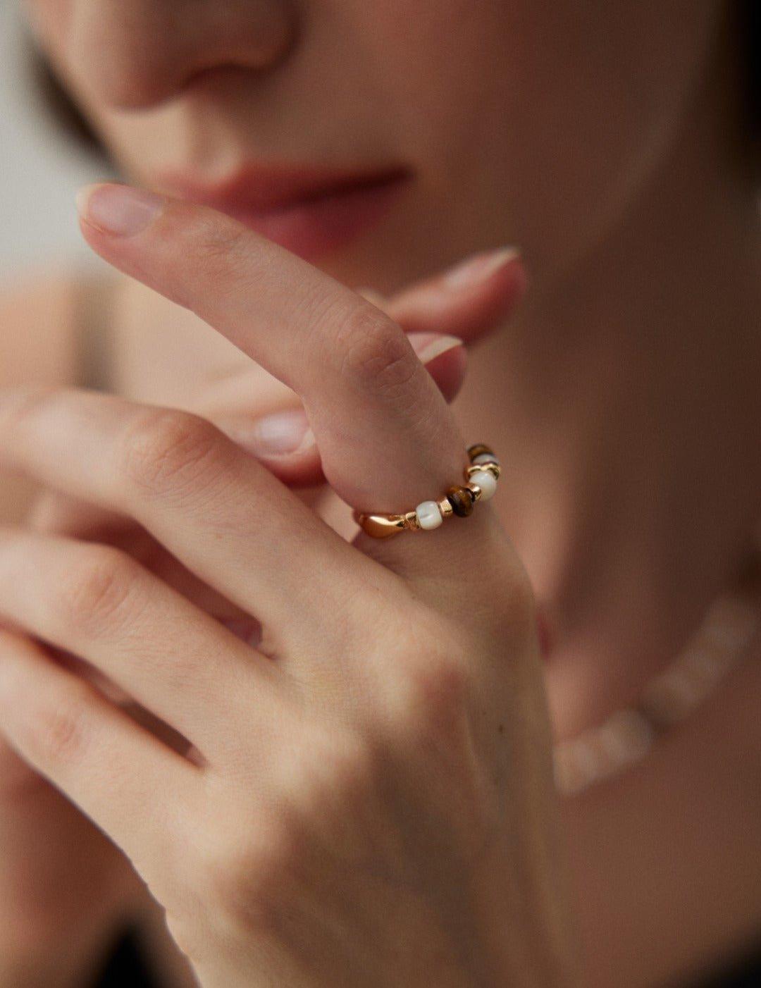 Tiger's Eye 925 Sterling Silver Rings - Gembea Jewelry