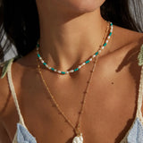 Baroque Pearl Pendant Chain Necklace - Gembea Jewelry