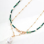 Baroque Pearl Pendant Chain Necklace - Gembea Jewelry