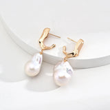 Baroque Pearl Drop Earrings - Gembea Jewelry