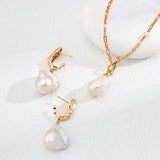 Baroque Pearl Drop Earrings - Gembea Jewelry