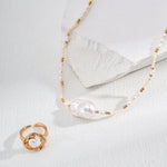 Baroque Pendant Rice Pearl Necklace - Gembea Jewelry