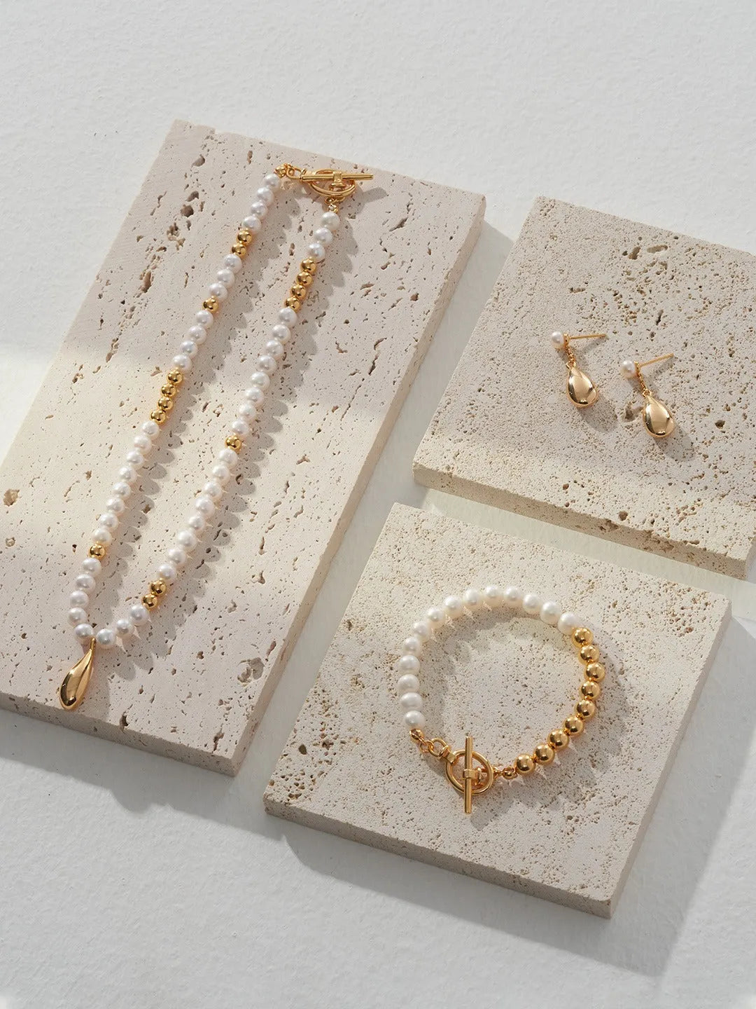 Gold Bean Pearl Bracelet - Gembea Jewelry