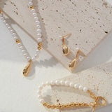 Gold Bean Pearl Bracelet - Gembea Jewelry