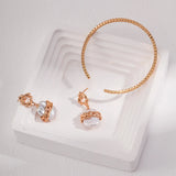 Metal Lava Baroque Pearl Drop Earrings - Gembea Jewelry