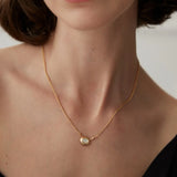 Mother of Pearl Pendant Chain Necklace - Gembea Jewelry