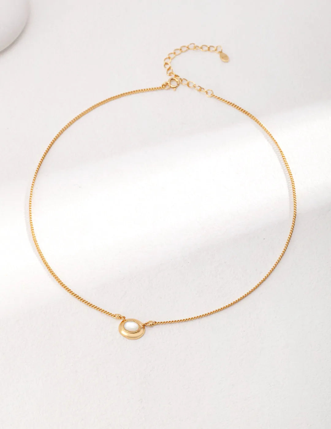 Mother of Pearl Pendant Chain Necklace - Gembea Jewelry