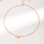 Mother of Pearl Pendant Chain Necklace - Gembea Jewelry