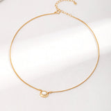 Mother of Pearl Pendant Chain Necklace - Gembea Jewelry