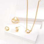 Mother of Pearl Pendant Chain Necklace - Gembea Jewelry