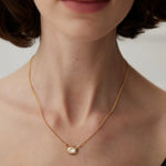 Mother of Pearl Pendant Chain Necklace - Gembea Jewelry