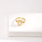 Mother of Pearl Open Ring - Gembea Jewelry