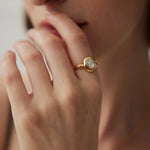 Mother of Pearl Open Ring - Gembea Jewelry