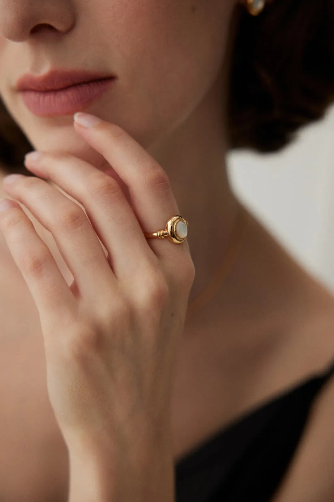 Mother of Pearl Open Ring - Gembea Jewelry