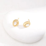 Mother of Pearl Stud Earrings - Gembea Jewelry