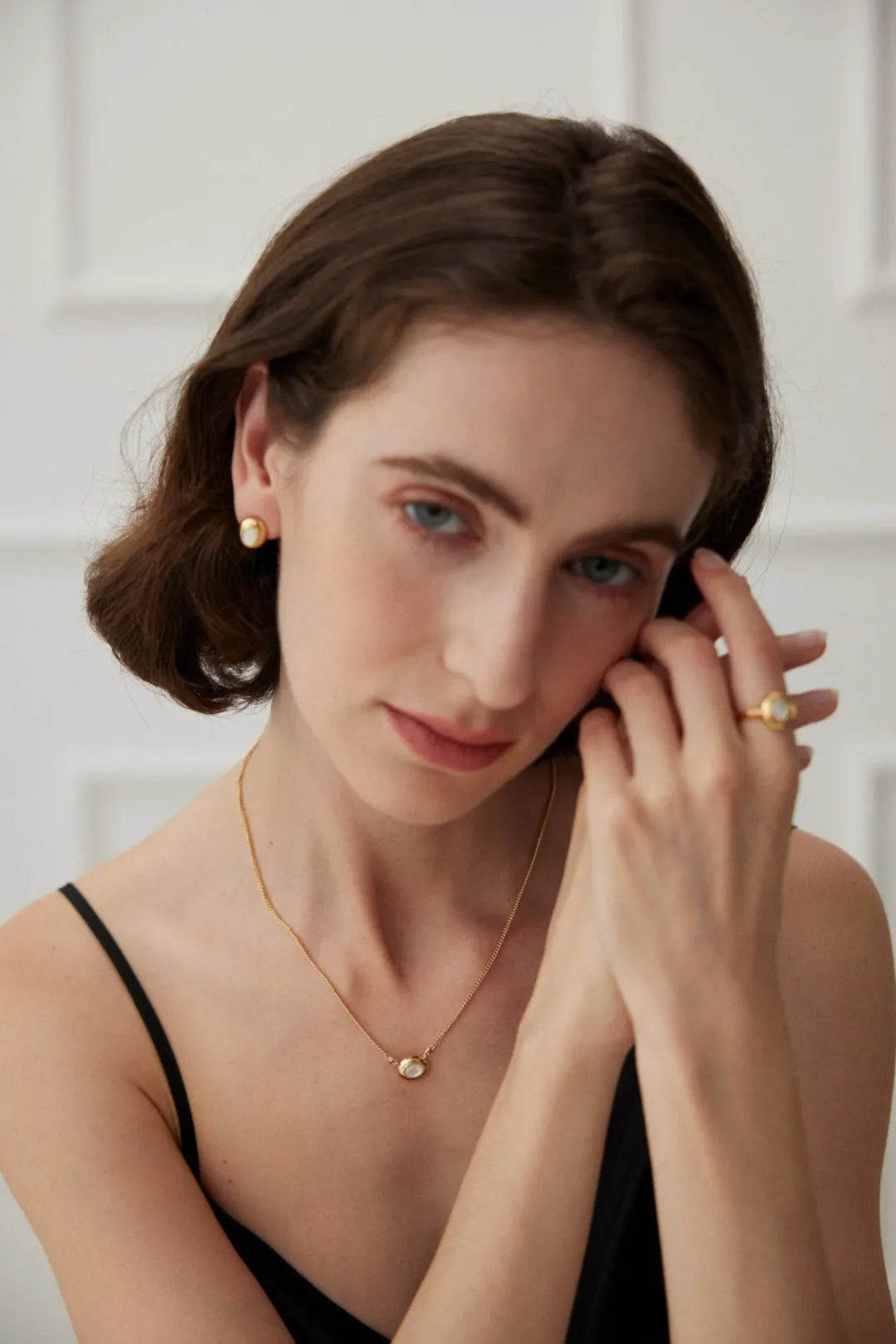 Mother of Pearl Stud Earrings - Gembea Jewelry