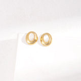 Mother of Pearl Stud Earrings - Gembea Jewelry