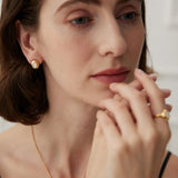 Mother of Pearl Stud Earrings - Gembea Jewelry