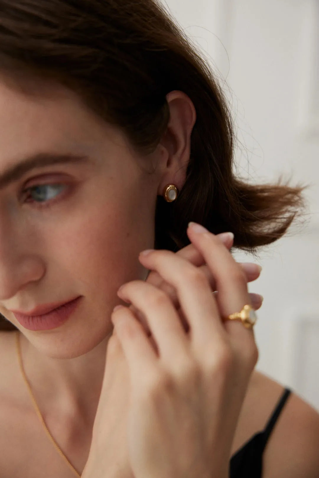 Mother of Pearl Stud Earrings - Gembea Jewelry