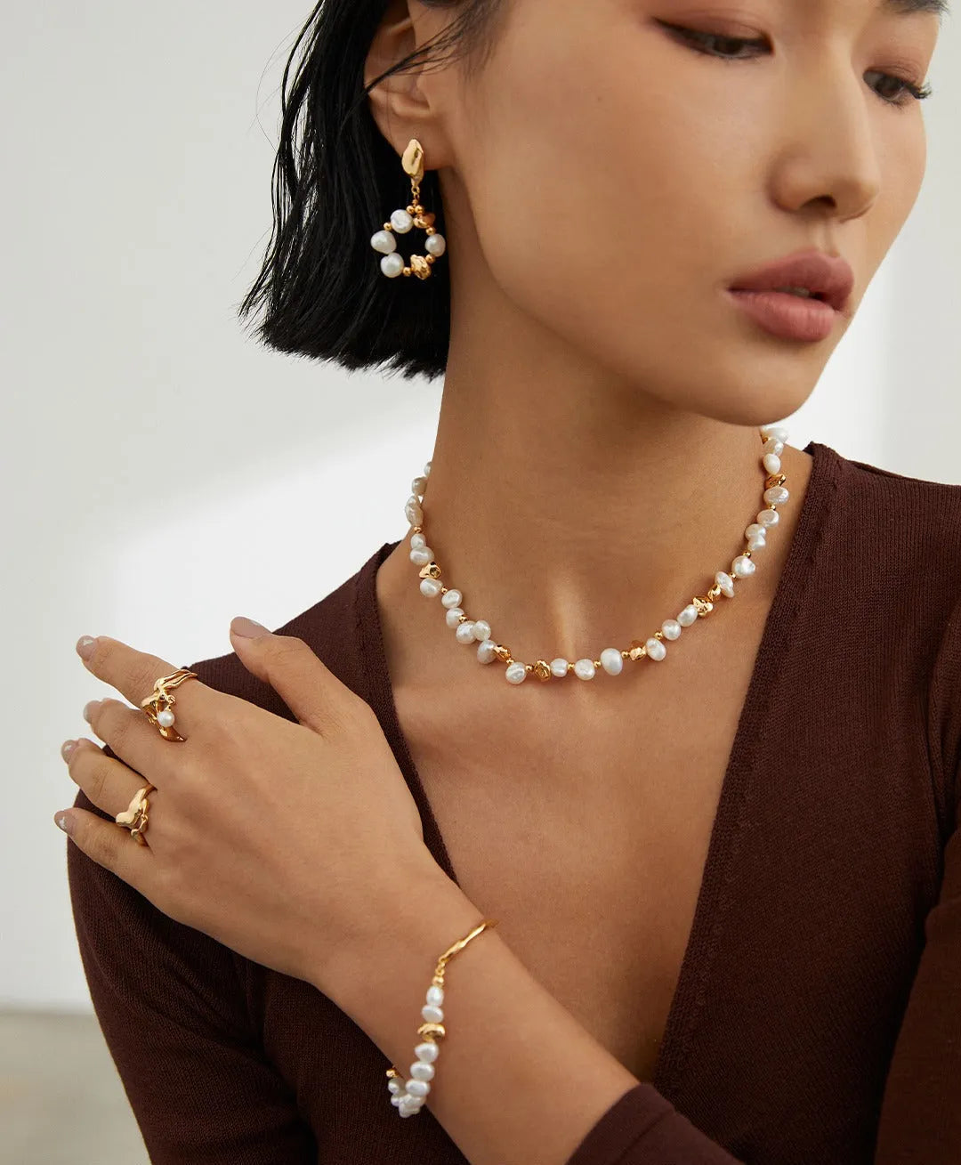 Freshwater Pearl Bangle Bracelet