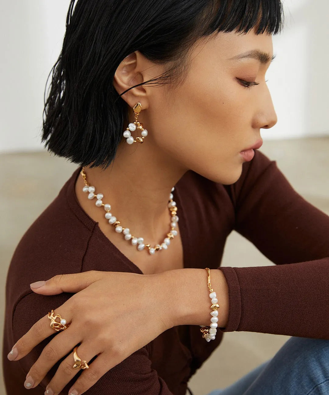 Freshwater Pearl Bangle Bracelet