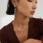 Gold Chain Pearl Necklace