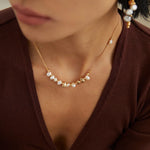 Gold Chain Pearl Necklace