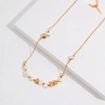 Gold Chain Pearl Necklace