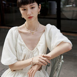 Elegant Pearl Beaded Pendant Necklace