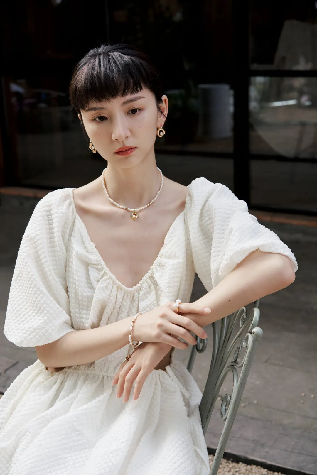 Elegant Pearl Beaded Pendant Necklace