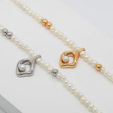 Elegant Pearl Beaded Pendant Necklace