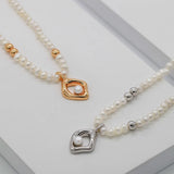 Elegant Pearl Beaded Pendant Necklace