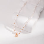 Zircon Pendant Pearl Necklace