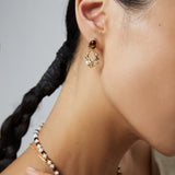 Gembea Jewelry Tiger Eye Stone Pearl Earrings