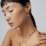 Gembea Jewelry Tiger Eye Stone Pearl Earrings