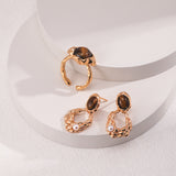 Gembea Jewelry Tiger Eye Stone Pearl Earrings