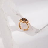 Gembea Jewelry Tiger's Eye Stone Opening Ring