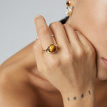 Gembea Jewelry Tiger's Eye Stone Opening Ring