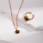 Gembea Jewelry Tiger's Eye Stone Opening Ring