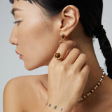 Gembea Jewelry Tiger's Eye Stone Opening Ring