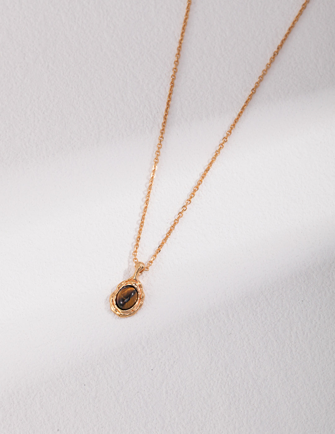 Tiger Eye Stone Malachite Chain Necklace