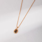 Tiger Eye Stone Malachite Chain Necklace