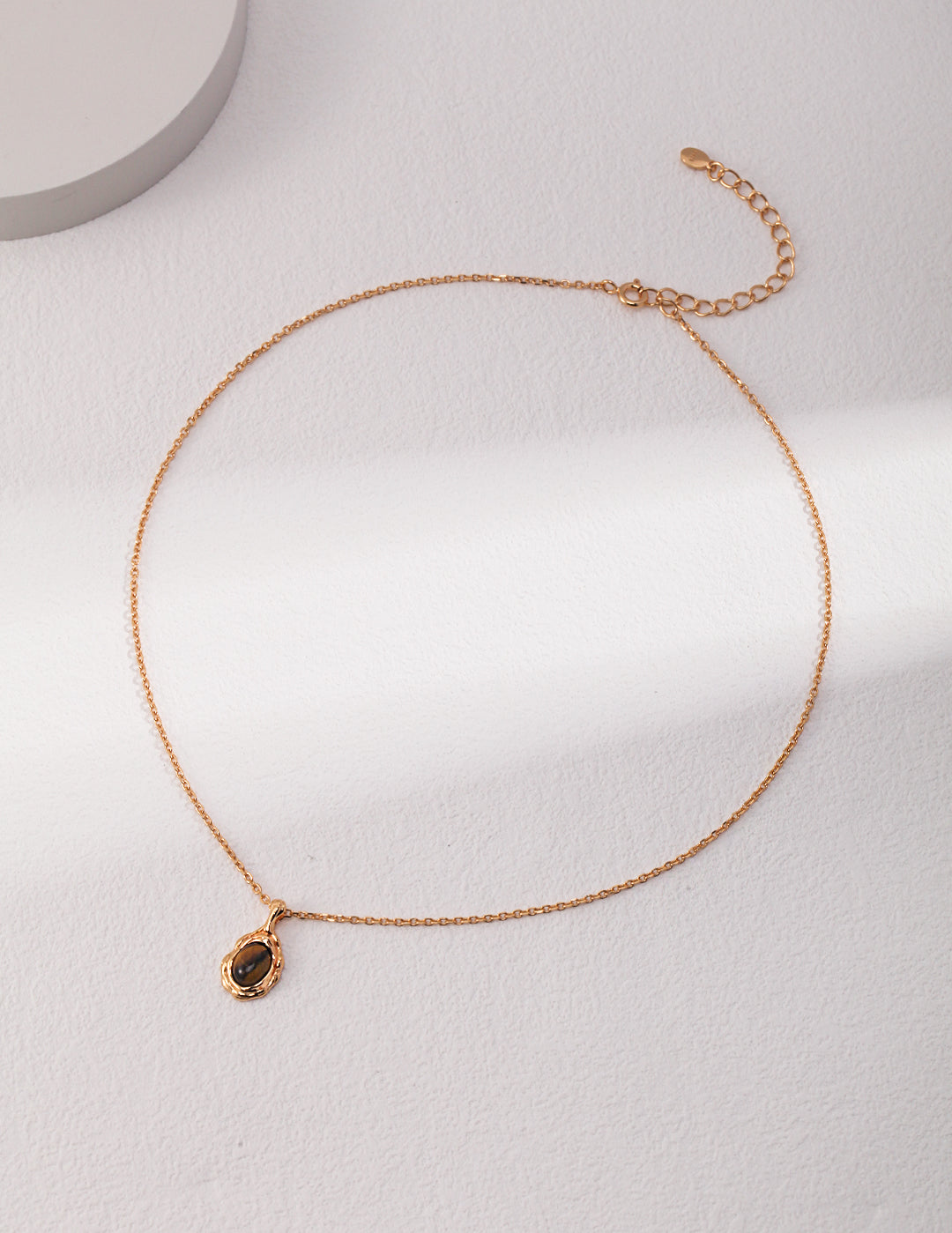 Tiger Eye Stone Malachite Chain Necklace