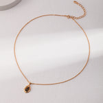 Tiger Eye Stone Malachite Chain Necklace