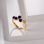 Gembea Jewelry Lazuli Days Series Blue Bloom Ring