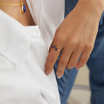 Gembea Jewelry Lazuli Days Series Blue Bloom Ring