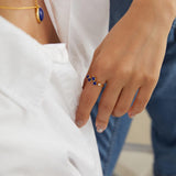 Gembea Jewelry Lazuli Days Series Blue Bloom Ring